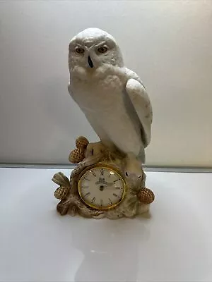 Buy 1990 The Snowy Owl Fine Porcelain Clock, Franklin Mint, Raymond Watson • 280£