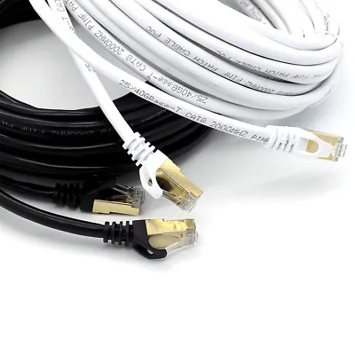 Buy Ethernet Cable RJ45 Cat8 40GBPS Network Gold Ultra-Thin LAN Lead SSTP Patch LOT • 21.95£