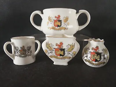 Buy Goss/Crested China X 4 All With EXETER Crests Inc Loving Cup Triple Crested. • 5.25£