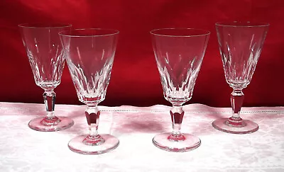 Buy Lot Of 4 Glasses Wine 125 MM Crystal Carved Of Baccarat - Service Carcassonne • 144.24£