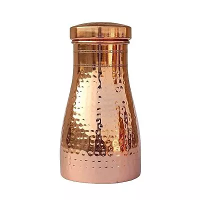 Buy Pure Copper Bedroom Bottle Vessel For Drinking Ayurveda Health Benefits 1000ML • 24.17£