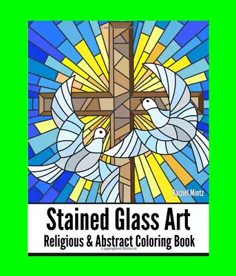 Buy STAINED GLASS ART Religious Christian Designs Book Meditation Anti-Stress GIft • 9.99£