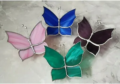 Buy Stained Glass 3D Butterfly Suncatcher / Window Decoration / Tiffany / Handmade • 18£