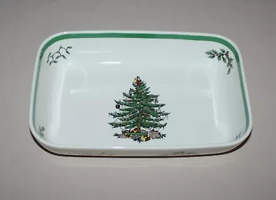 Buy 10 1/2  Rectangular Baker Spode Christmas Tree Green Band England S3324  • 31.80£