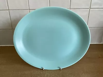 Buy Poole Twintone Ice Green & Seagull C57 - 30 Cm Oval Platter • 12£