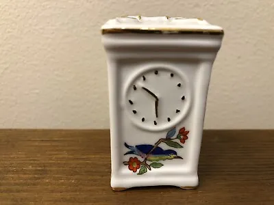 Buy Aynsley Miniature Porcelain Mantle Carriage Clock Birds & Flowers - Dollls House • 20£