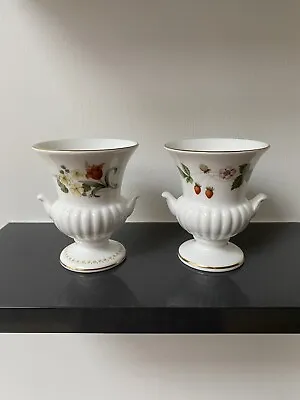 Buy 2 Wedgwood Fine Bone China Urn Shaped Vases. • 8.99£