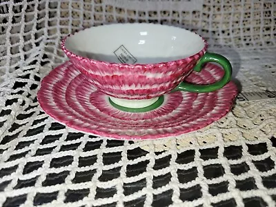Buy LAURA ASHLEY Pink Carnation Flower Cup & Saucer Hand Painted Ceramic Delicate • 12£