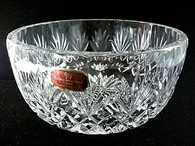 Buy Doulton International Cut Clear Crystal Bowl Vintage Poland 5-7/8 D • 23.65£