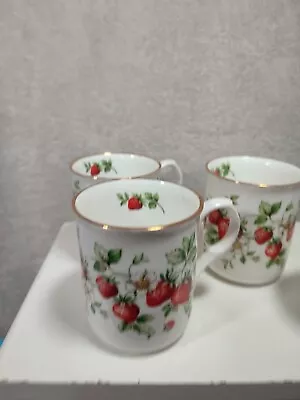 Buy Sadler Mugs CupsStrawberry Pattern Fine Bone China Vintage British Tea Coffee • 19.99£