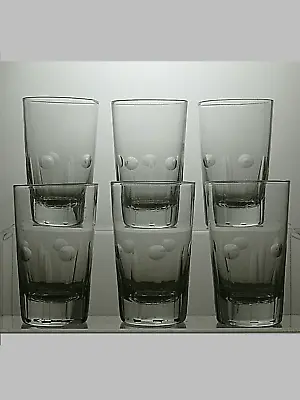 Buy Vintage Cut Glass Crystal Small Set Of 6 Tumblers 3 2/3 - 13B • 29.99£