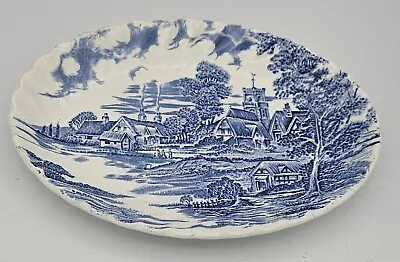 Buy Ridgway Ironstone - Oval Plate - Blue And White - Meadowsweet Design • 13£