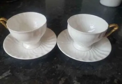 Buy Vintage Queen Anne Fine Bone China 2 Tea Cups And Saucers • 10£