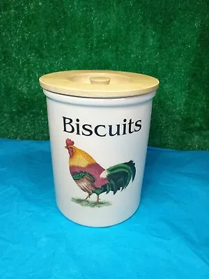 Buy Cloverleaf TG Green Farm Animals Lidded Jar Cockerel Design Biscuits • 25£