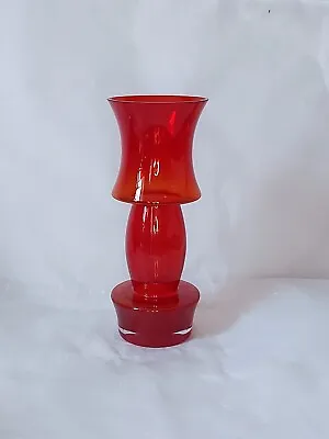 Buy Vintage Red Glass Vase By Tamara Aladin For Riihimaki Glassworks C.1970 • 58£