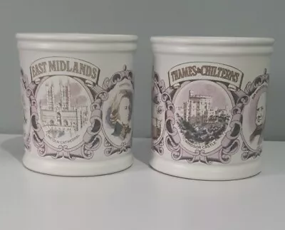 Buy Vintage Denby Pottery Regional Series Stoneware Mugs X2 • 14.99£