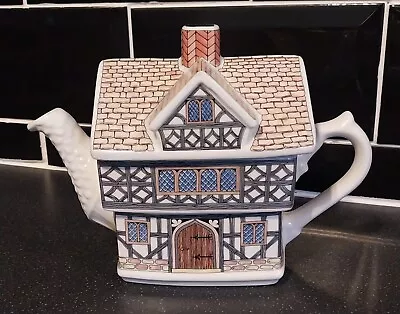 Buy Vintage SADLER - Teapot - 'TUDOR HOUSE'- English Country Houses - Decorative. • 6.99£