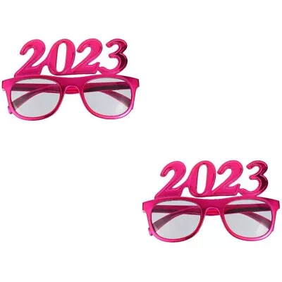 Buy  2 Pairs Stained Glass Decor New Years Eyeglass 2023 Glasses Decorate • 10.99£