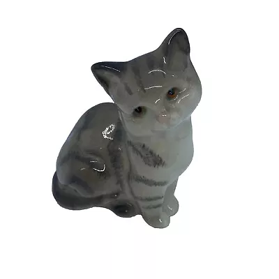 Buy Vintage Beswick Hand Painted Grey Striped Tabby Kitten/Cat Figurine • 14.50£