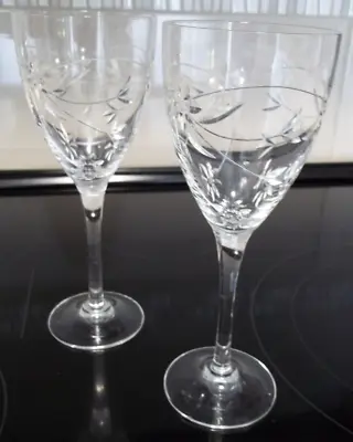 Buy 2 Pc Royal Doulton Crystal Jasmine Water Goblets/Glasses 8.25  France: STUNNING! • 66.28£