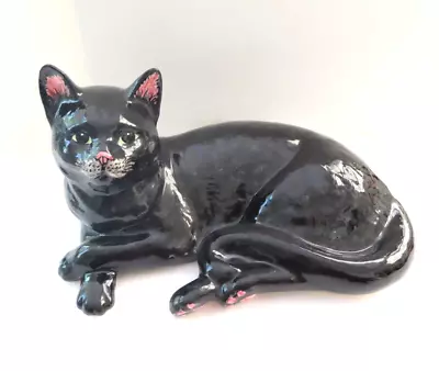 Buy Babbacombe Pottery  Large Hearth Cat - Black • 72£
