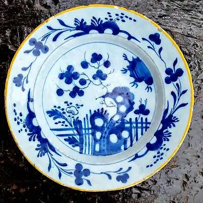 Buy Mid 18th Century Dutch Antique Delftware Dish In The Chinoiserie Manner • 175£