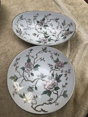 Buy Noritake China Chatham 5502 One Oval Vegetable Bowl & One Round Serving Bowl • 47.44£