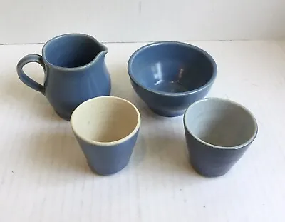 Buy Buchan Pottery Milk Jug, Sugar Bowl & 2 Beaker Cups - Portobello Scotland • 21.99£