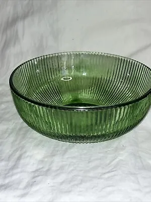 Buy Vintage E.O. Brody Co. Emerald Green Cleveland Glass Ribbed 6.5” Inch Bowl • 14.37£