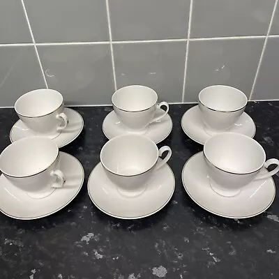 Buy Mayfair Fine Bone China Tea Set White And Gold, Made In England - 12 Pieces • 15£