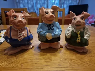 Buy 3 Nat West Wade Pig Money Boxes ~ 2 Are Missing Stoppers. • 13£