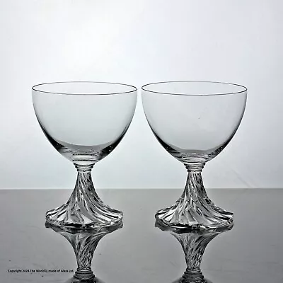 Buy Pair Of Lalique Rambouillet Pattern Sherry Glasses • 140£