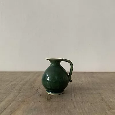 Buy Vintage New Devon Pottery Green Glazed Miniature Jug Bud Vase Mantel Decor • 7.50£