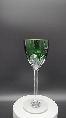 Buy Baccarat GENOVA Green & Clear Cut Rhine Wine Glass, 7 3/8  • 109.49£