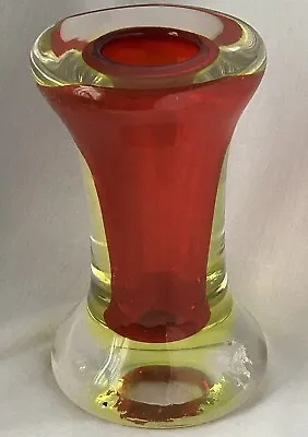 Buy Vintage Murano Sommerso Uranium Vaseline Art Glass Vase (DW2) • 120£