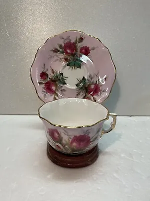 Buy Hammersley Fine Bone China Tea Cup & Saucer Pink W/ Grandmothers Rose Mid Cent • 25.61£