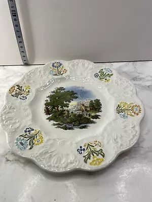 Buy Royal Cauldon Plate Hand Painted Center Forest & Watermill White Est 1652 • 19.99£