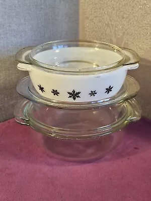 Buy Vintage 3x Pyrex Casserole Dishes In Different Sizes - All With Lids • 7.99£