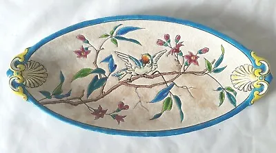 Buy Probably Gien French Aesthetic Bird Design Emaux Dish, Circa Late 19th Century • 50£
