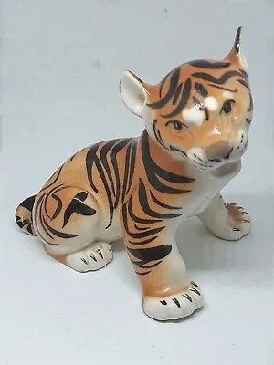 Buy Vintage Lomonosov Porcelain Tiger Cub Figurine Made In Ussr Sant Peterborough  • 8£