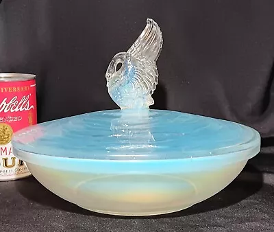 Buy 8  SWAN BOWL Vtg Made France Opalescent Sabino French Deco Glass Bird Figurine • 138.14£