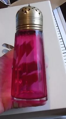 Buy Victorian 1890 Cranberry Glass Sugar Shaker Muffineer Glass Good Top A/f • 12.99£