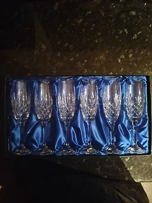 Buy Set Of 6 Bohemia Marquis Crystal Wine Glasses 9” Vintage Stunning  • 36£