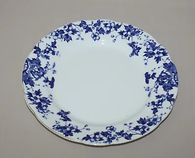 Buy Blue Flower Luncheon Plate John Maddock & Sons England Royal Vitreous • 18.95£