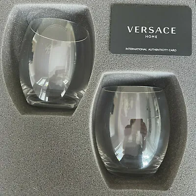 Buy VERSACE Medusa Lumiere 2nd Clear WHISKY GLASS Set Of 2  New Box  Rosenthal • 159.94£