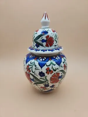 Buy Ginger Jar Vase Turkish Vintage Lidded Rare Pottery 7  H Handmade  • 26.54£