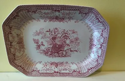 Buy Burleigh Davenport Ware Flora Pattern, Rectangular Serving Plate Platter 34x26cm • 40£