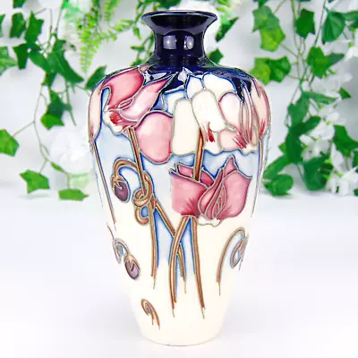 Buy Moorcroft Pottery Vase Rare Cyclamen Pattern 16cm By Emma Bossons 2001 • 179.99£