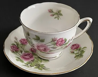 Buy Royal Vale Bone China Cup & Saucer England Pink Roses Floral  • 4.82£