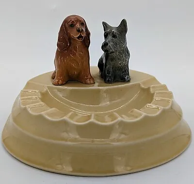 Buy Rare, Collectable 1950s Hand Painted Branksone China Scottie & Spaniel Ashtray. • 45£